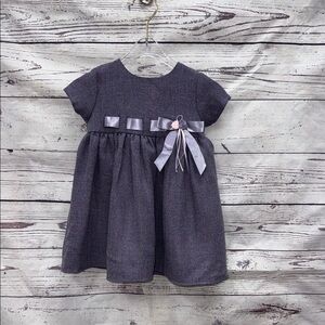 Bonnie Baby Elegant Purple Dress with Bow Accent Size 18 Months